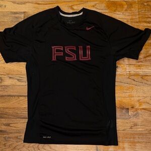 Nike Black and Red Short Sleeve Tee